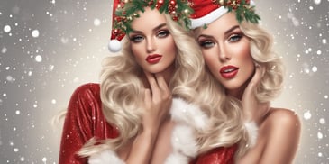 Glam in realistic Christmas style