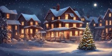 Night in realistic Christmas style