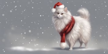 Fluff in realistic Christmas style