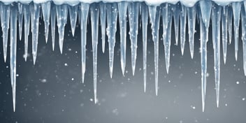 Icicles in realistic Christmas style