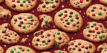 Cookie in realistic Christmas style