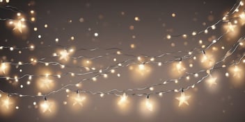 Fairy lights in realistic Christmas style