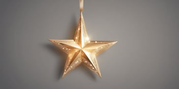 Guiding star in realistic Christmas style