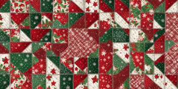 Patchwork in realistic Christmas style