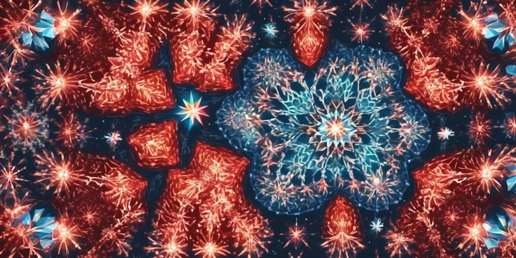Kaleidoscope in realistic Christmas style