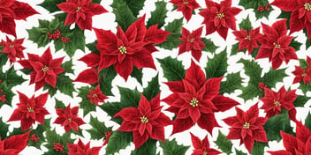 Poinsettia in realistic Christmas style