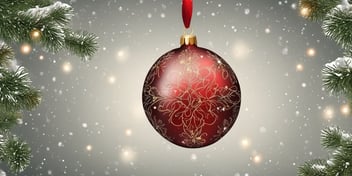 Bauble in realistic Christmas style