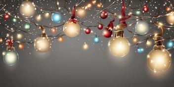 Festive lights in realistic Christmas style