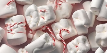 Marshmallow in realistic Christmas style