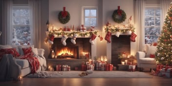 Cozy in realistic Christmas style