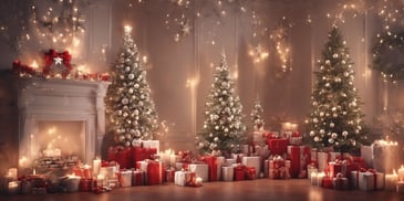 Romantic in realistic Christmas style