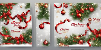Covers in realistic Christmas style