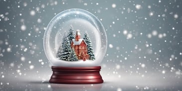 Snow globe in realistic Christmas style