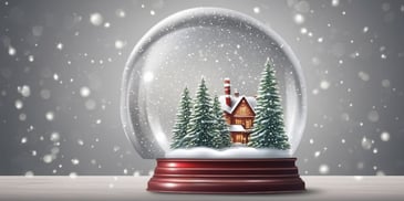 Snow globe in realistic Christmas style