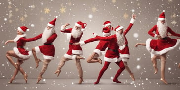 Dance in realistic Christmas style