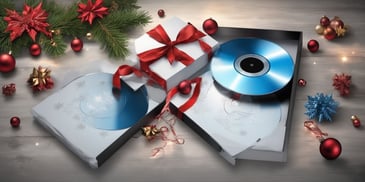 Blu-ray in realistic Christmas style
