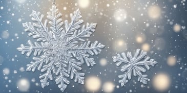 Snowflake in realistic Christmas style