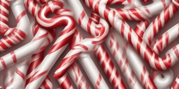 Candy cane in realistic Christmas style