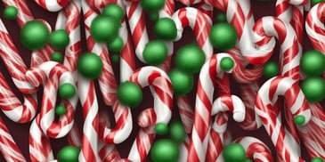 Candy canes in realistic Christmas style