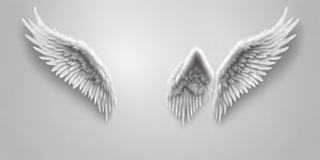 Angel wings in realistic Christmas style