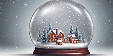 Snow globe in realistic Christmas style