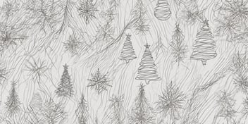 Lines in realistic Christmas style