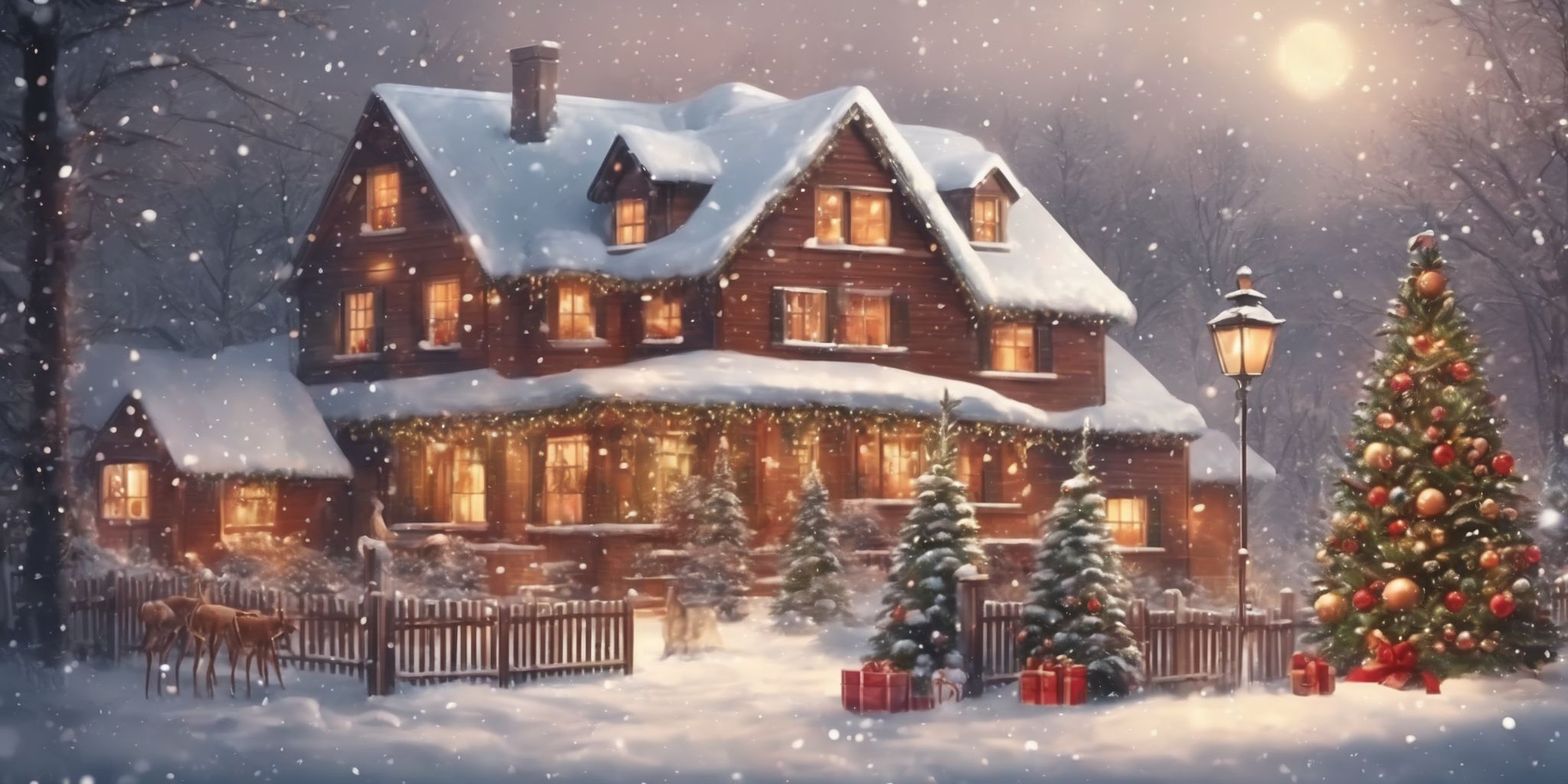 Classics in realistic Christmas style
