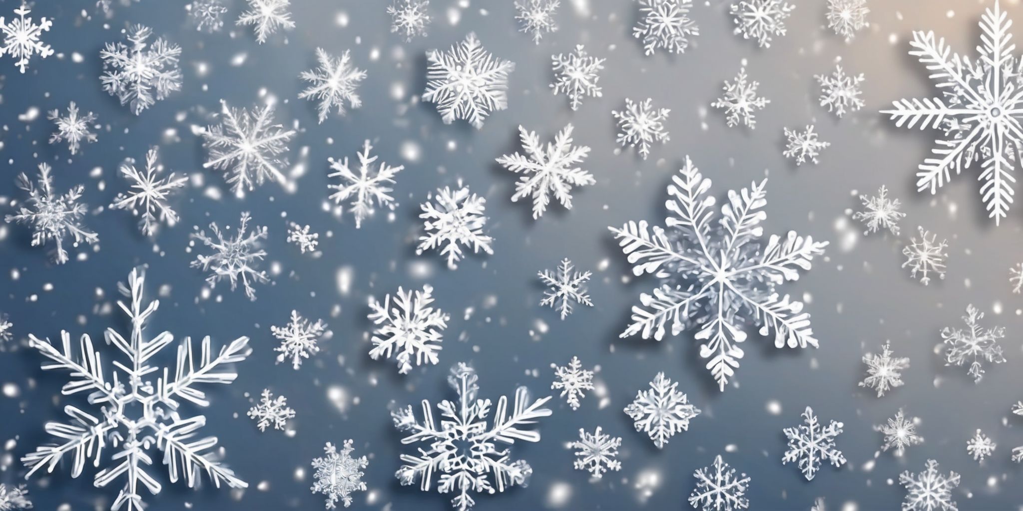 Snowflakes in realistic Christmas style