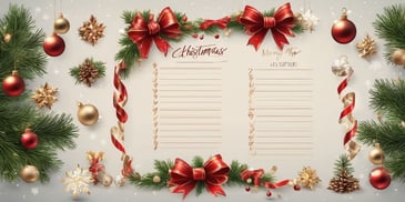 List in realistic Christmas style