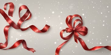 Ribbon in realistic Christmas style