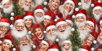 Smiles in realistic Christmas style