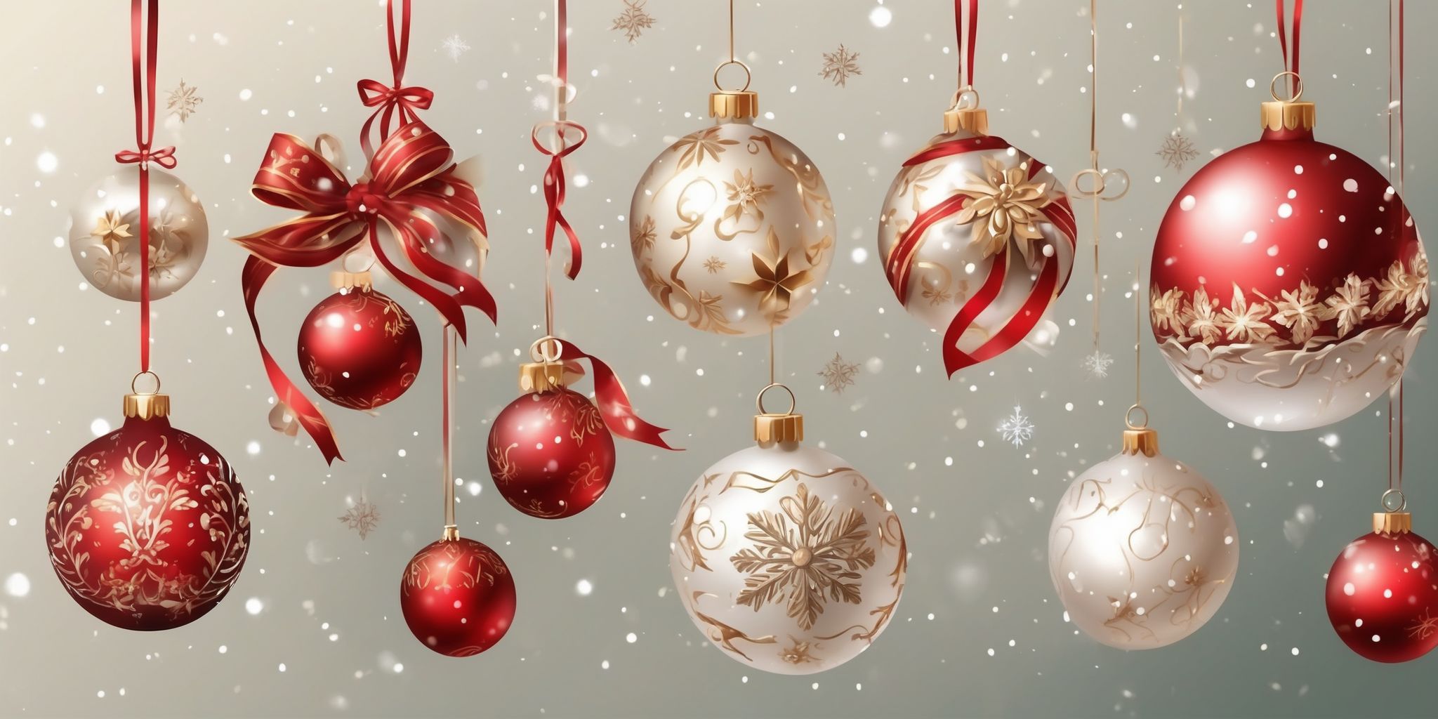 Ornaments in realistic Christmas style