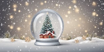 Snow globe in realistic Christmas style