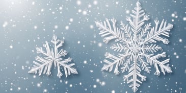 Snowflake in realistic Christmas style