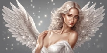 Angel in realistic Christmas style