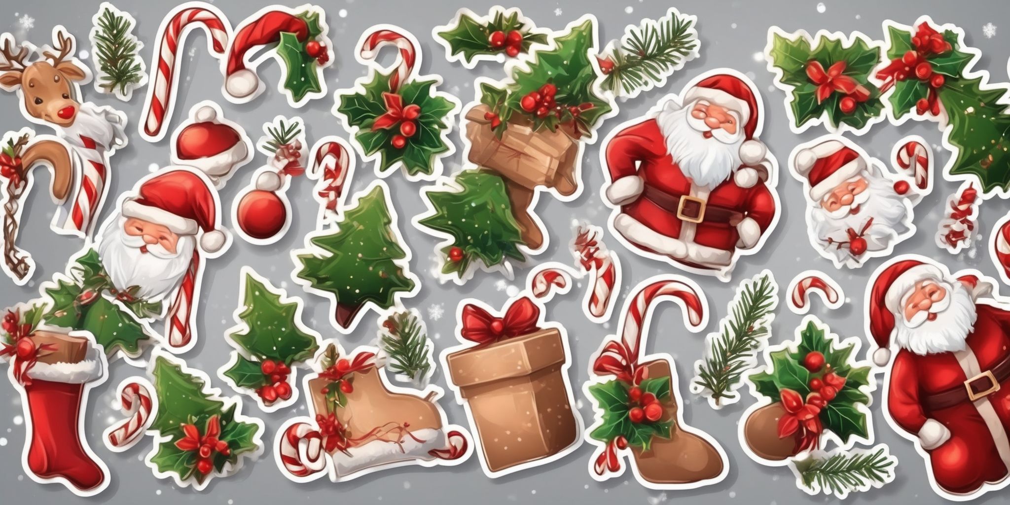 Sticker in realistic Christmas style